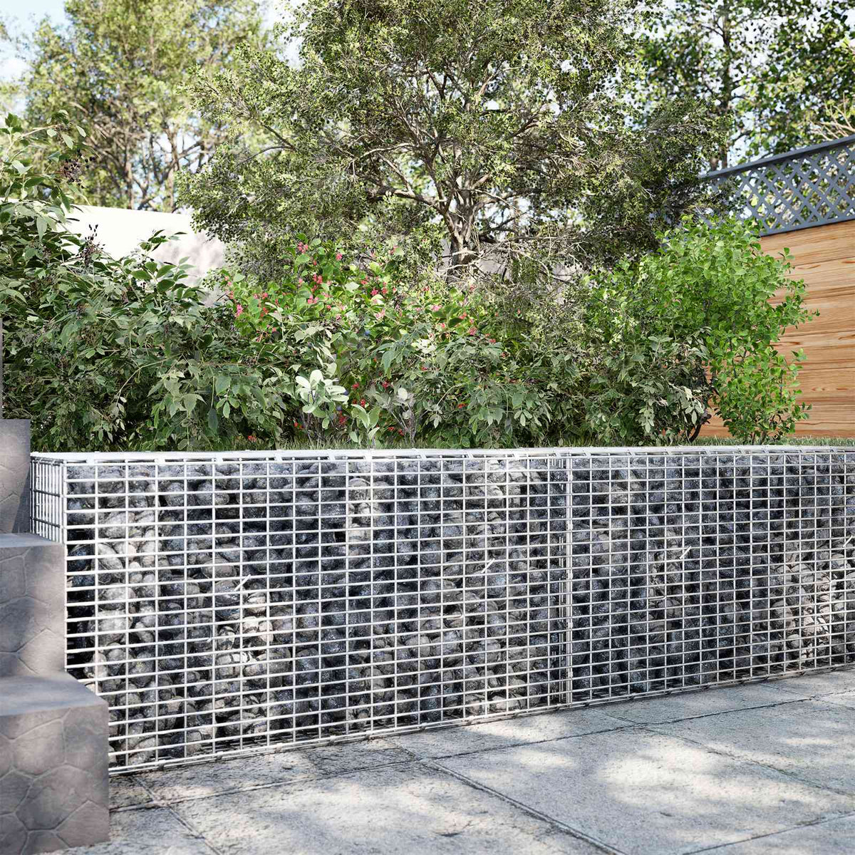 vidaXL Gabion with 5 mm Wire and 5x2.5 cm Mesh 50x50x50 cm