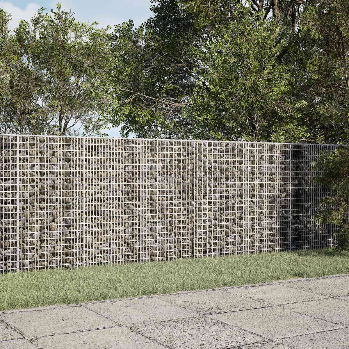 vidaXL Gabion with 5 mm Wire and 5x2.5 cm Mesh 300x100x100 cm 1