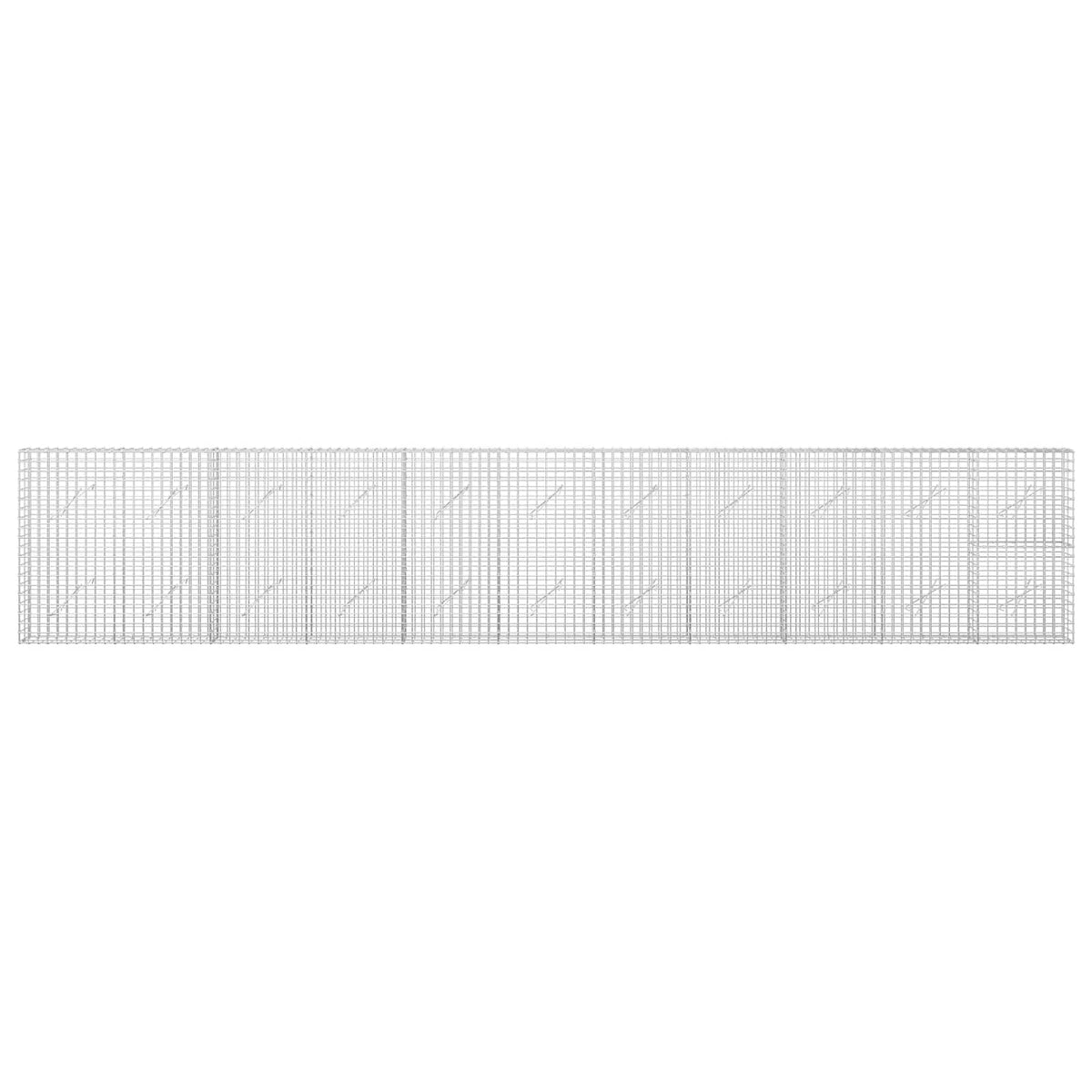 vidaXL Gabion with 5 mm Wire and 5x5 cm Mesh 550x10x100 cm 3