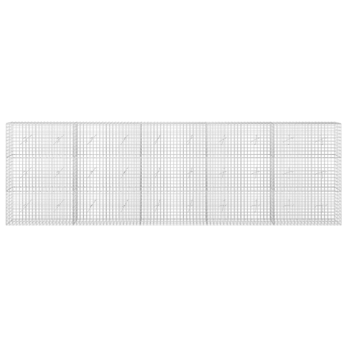 Gabion with 5 mm Wire and 5x5 cm Mesh 50x20x150 cm Height 150 cm Thickness 20 cm 50–1000 cm 500 cm