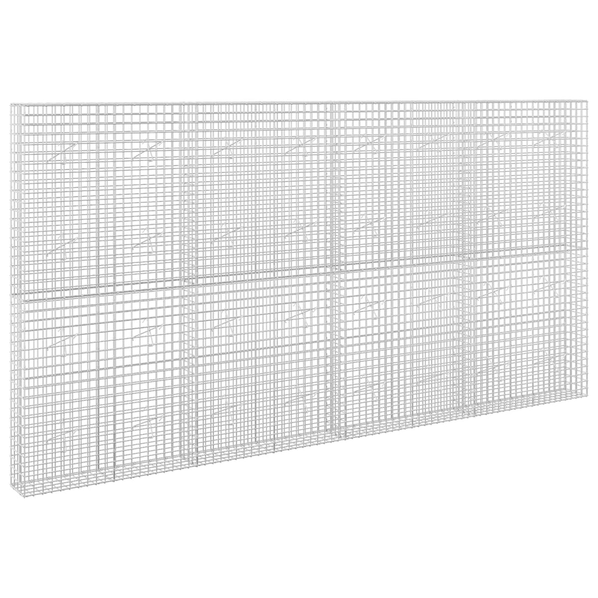 vidaXL Gabion with 5 mm Wire and 5x5 cm Mesh 400x20x200 cm 2