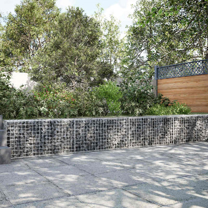vidaXL Gabion with 5 mm Wire and 5x5 cm Mesh 1000x50x50 cm 1