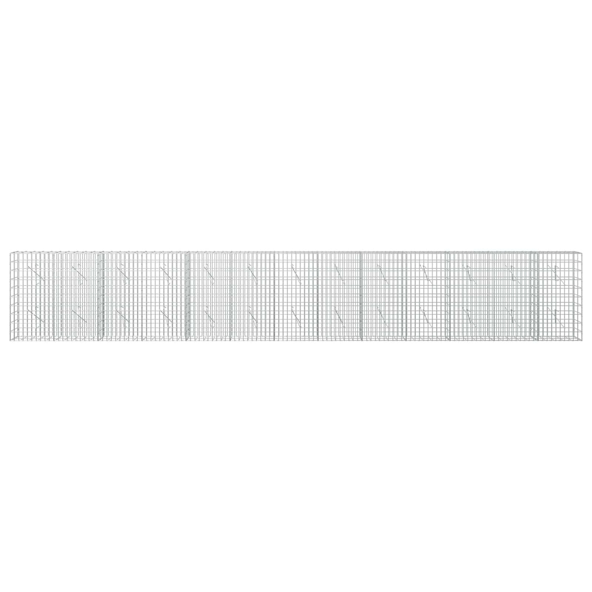 vidaXL Gabion with 5 mm Wire and 5x10 cm Mesh 650x10x100 cm 3