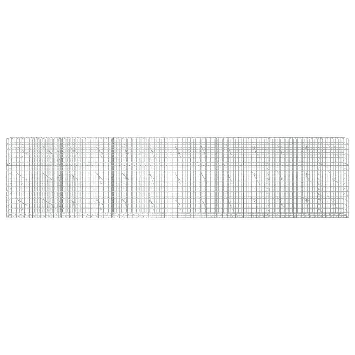 vidaXL Gabion with 5 mm Wire and 5x10 cm Mesh 650x10x150 cm 3