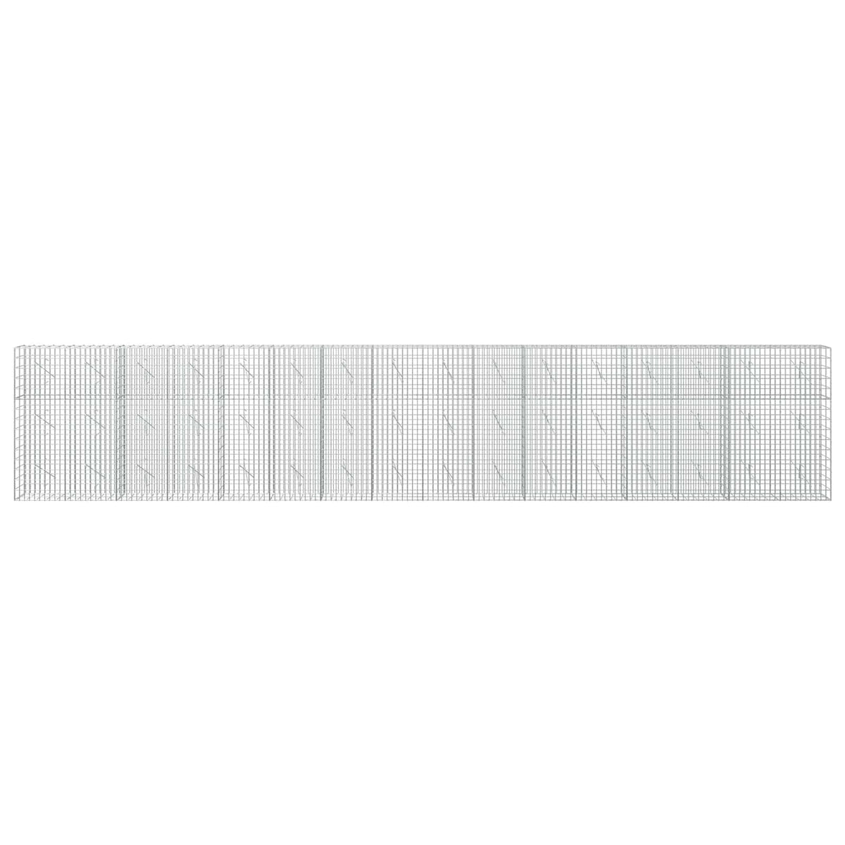 vidaXL Gabion with 5 mm Wire and 5x10 cm Mesh 800x10x150 cm 3