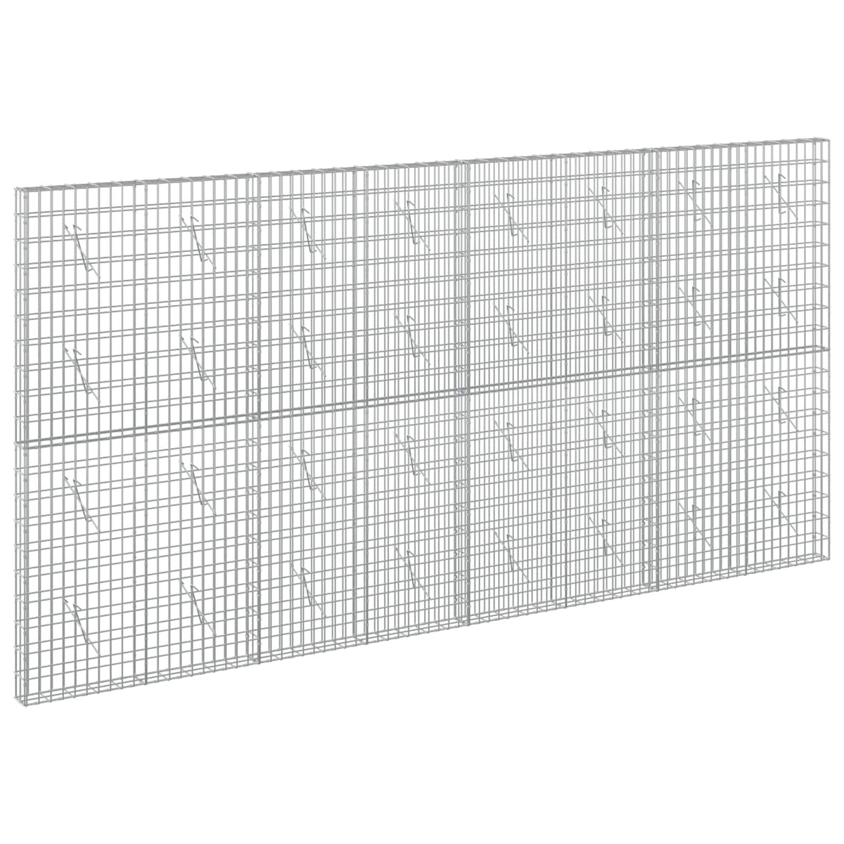 vidaXL Gabion with 5 mm Wire and 5x10 cm Mesh 400x10x200 cm 2