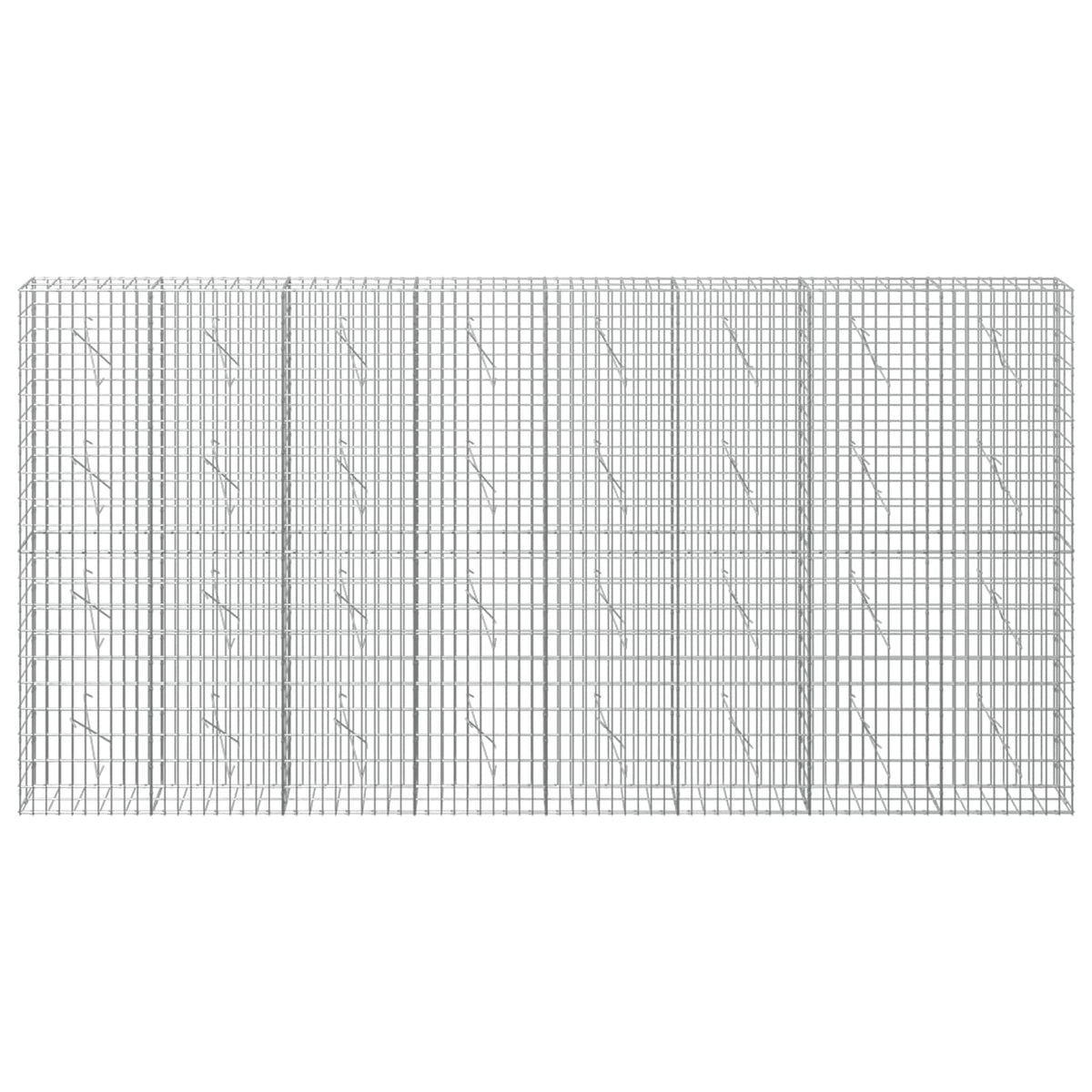vidaXL Gabion with 5 mm Wire and 5x10 cm Mesh 400x10x200 cm 3