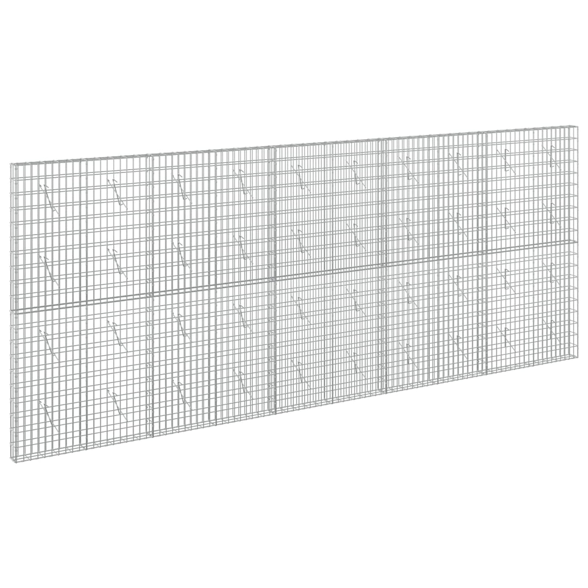 vidaXL Gabion with 5 mm Wire and 5x10 cm Mesh 500x10x200 cm 2