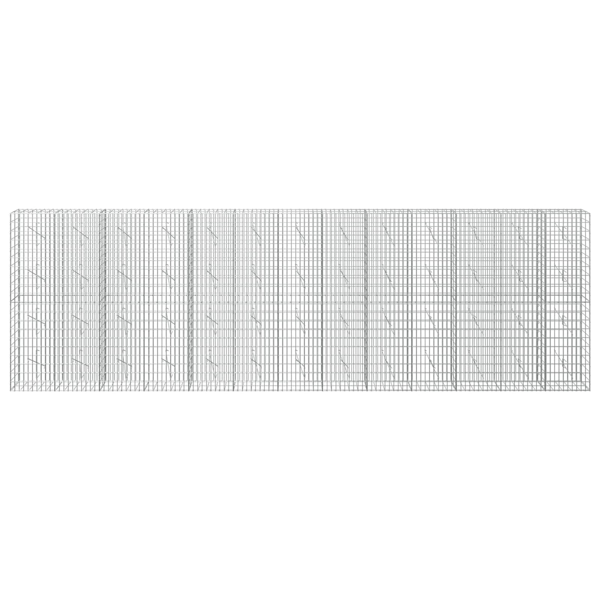 vidaXL Gabion with 5 mm Wire and 5x10 cm Mesh 650x10x200 cm 3