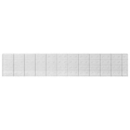 vidaXL Gabion with 5 mm Wire and 5x10 cm Mesh 1150x10x200 cm 3