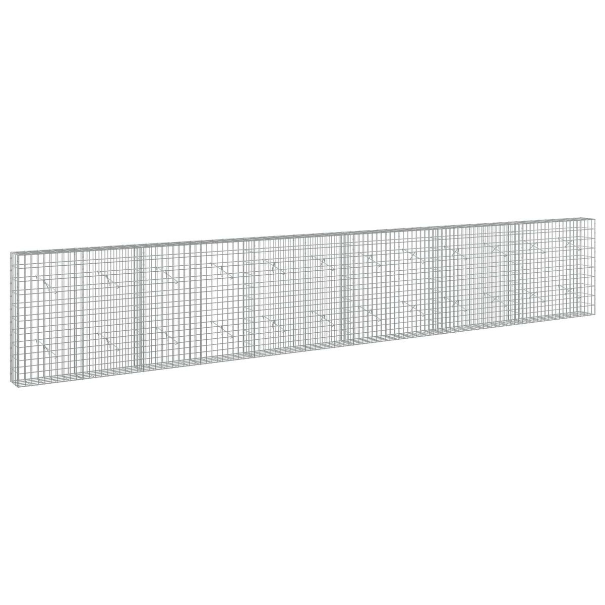 vidaXL Gabion with 5 mm Wire and 5x10 cm Mesh 600x20x100 cm 2