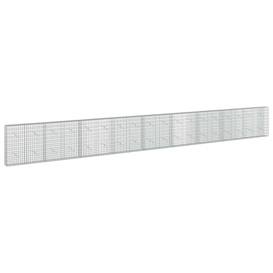 vidaXL Gabion with 5 mm Wire and 5x10 cm Mesh 900x20x100 cm 2