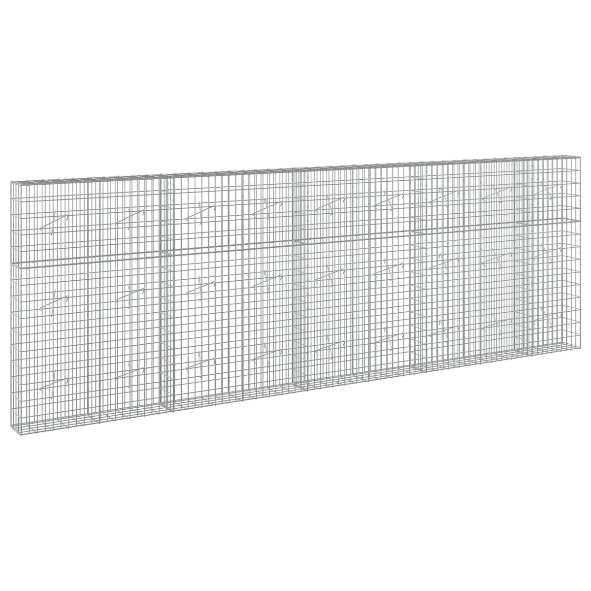 vidaXL Gabion with 5 mm Wire and 5x10 cm Mesh 450x20x150 cm 2