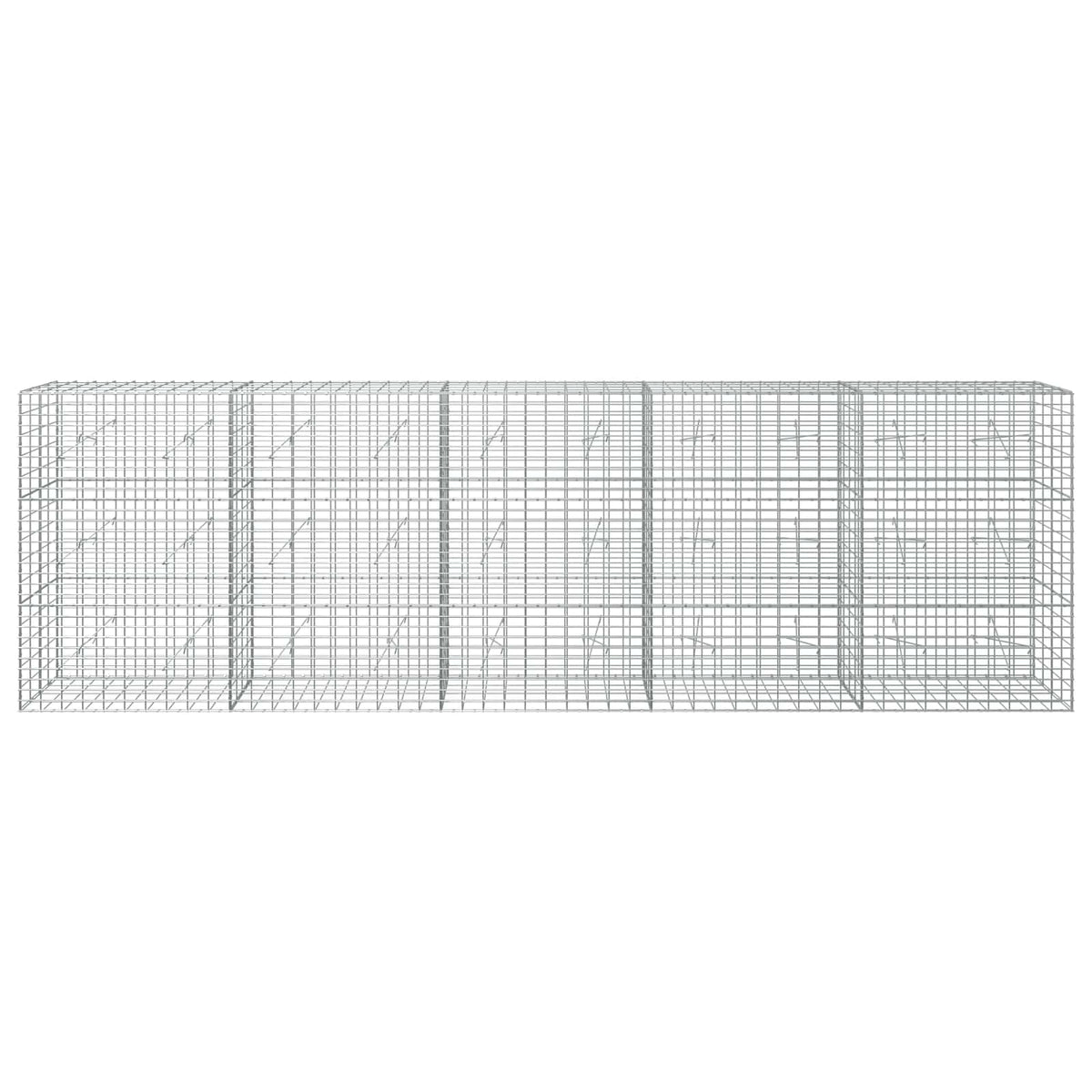 vidaXL Gabion with 5 mm Wire and 5x10 cm Mesh 500x20x150 cm 3
