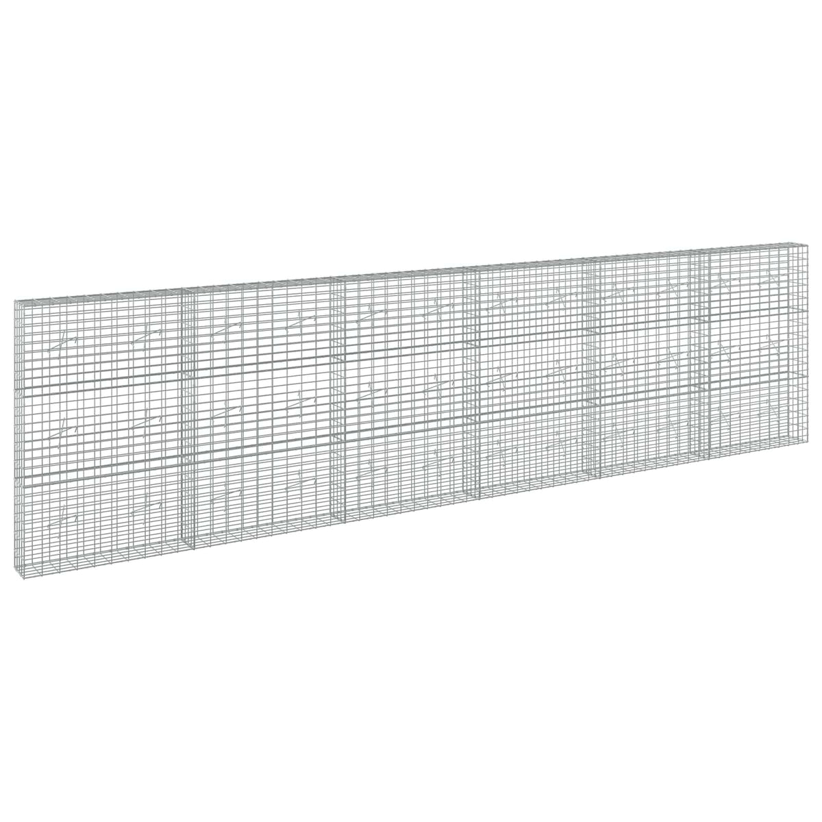 vidaXL Gabion with 5 mm Wire and 5x10 cm Mesh 600x20x150 cm 2