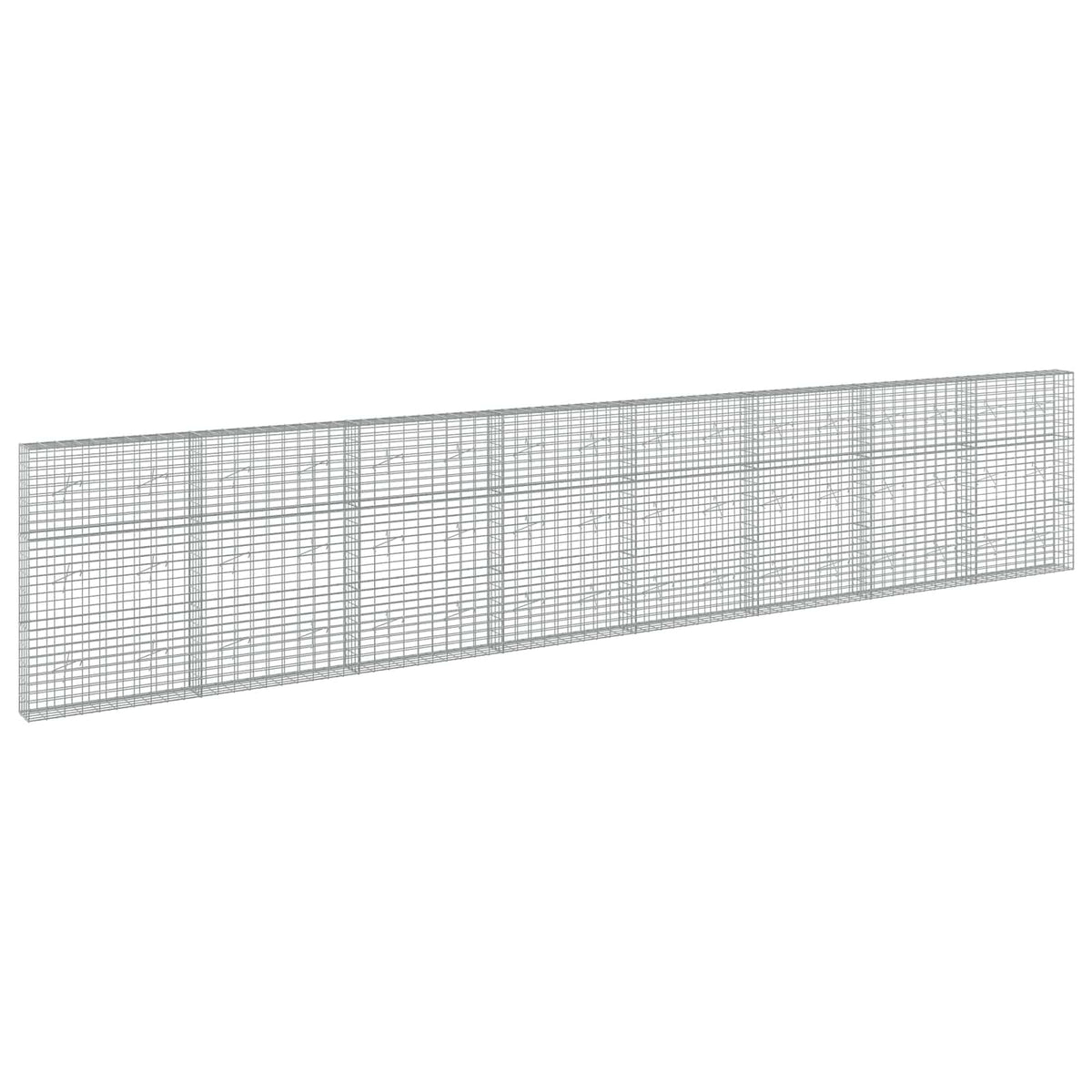 vidaXL Gabion with 5 mm Wire and 5x10 cm Mesh 800x20x150 cm 2