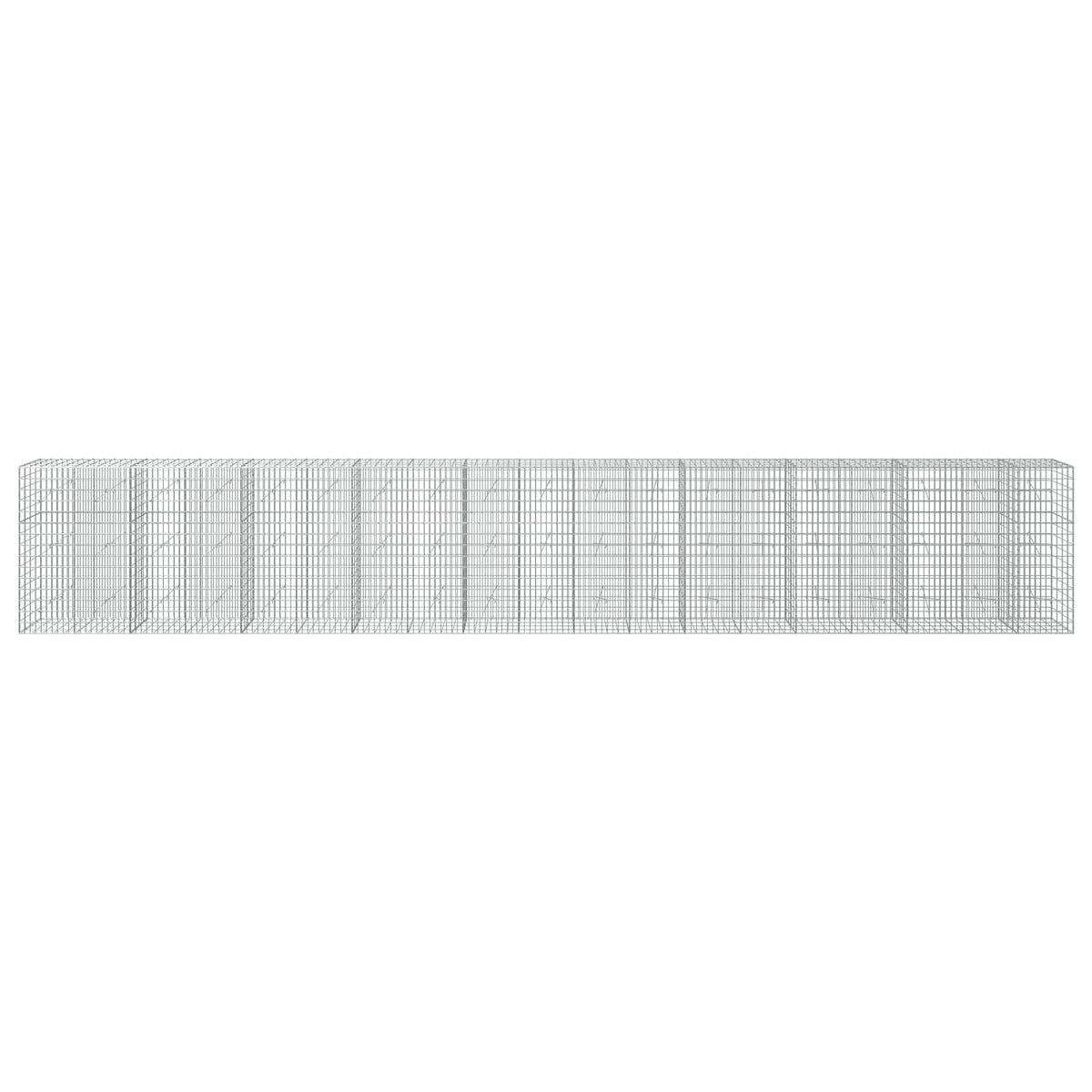 vidaXL Gabion with 5 mm Wire and 5x10 cm Mesh 950x20x150 cm 3