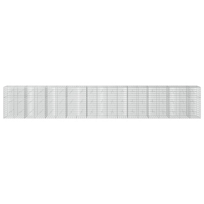 vidaXL Gabion with 5 mm Wire and 5x10 cm Mesh 950x20x150 cm 3