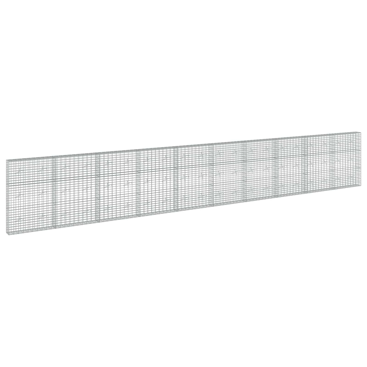 vidaXL Gabion with 5 mm Wire and 5x10 cm Mesh 1000x20x150 cm 2