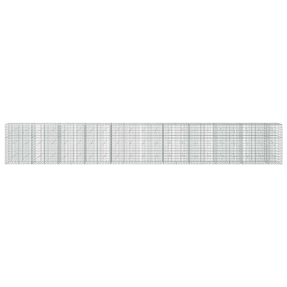 vidaXL Gabion with 5 mm Wire and 5x10 cm Mesh 1050x20x150 cm 3