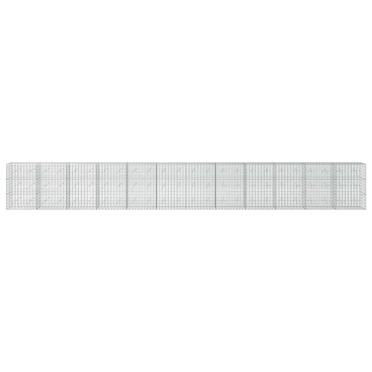 vidaXL Gabion with 5 mm Wire and 5x10 cm Mesh 1200x20x150 cm 3