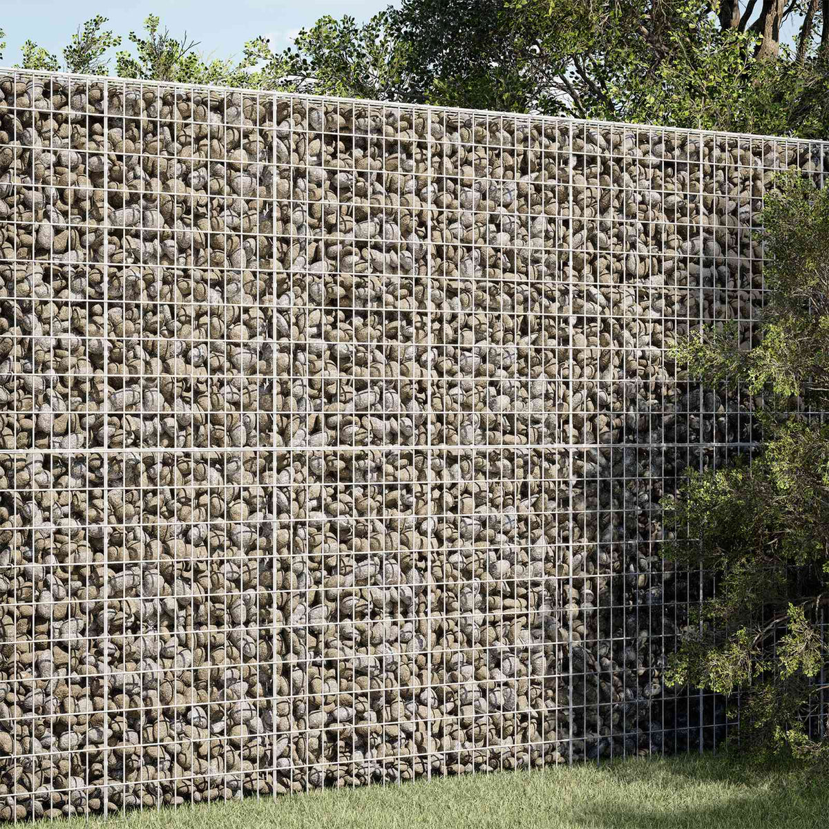 vidaXL Gabion with 5 mm Wire and 5x10 cm Mesh 50x20x200 cm