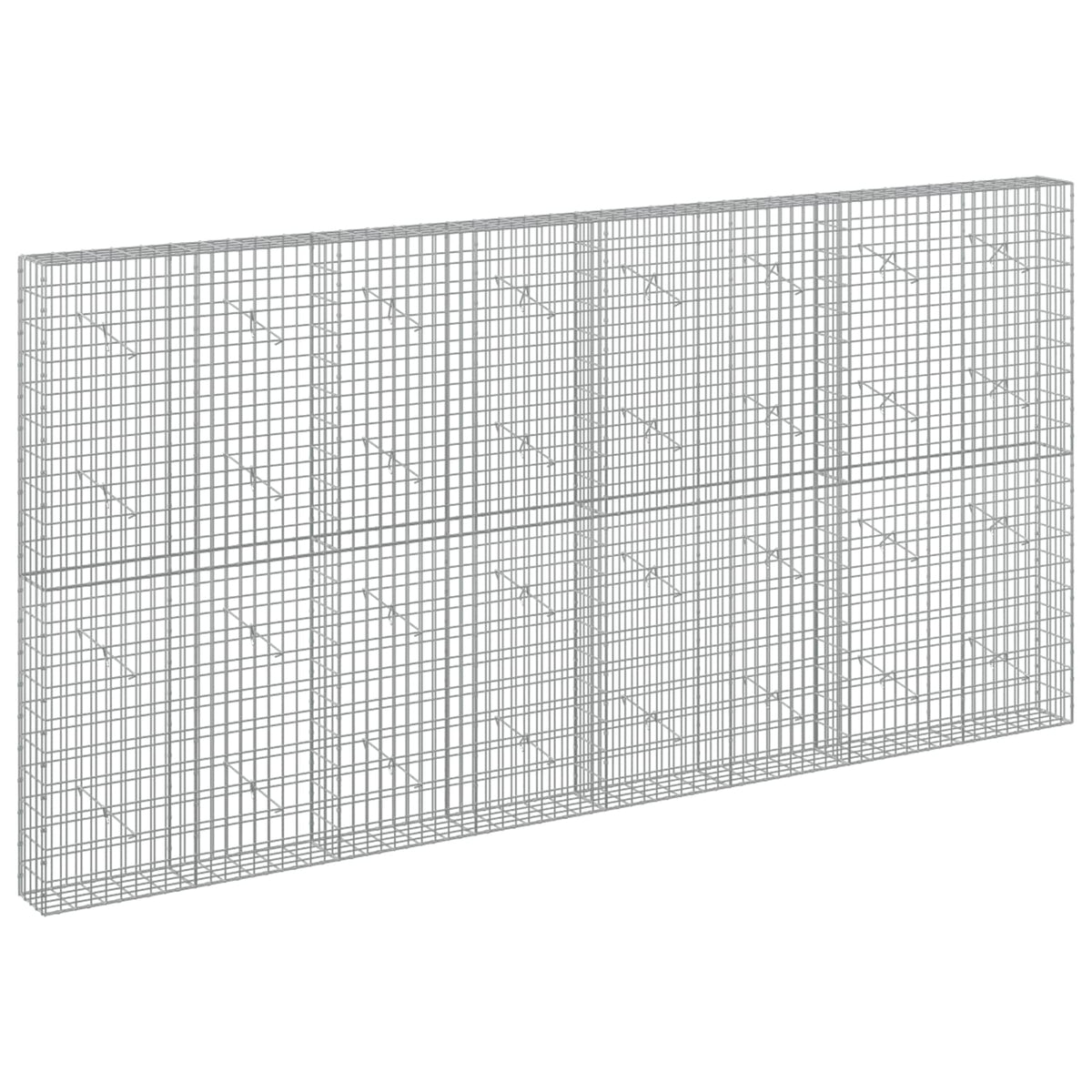 vidaXL Gabion with 5 mm Wire and 5x10 cm Mesh 400x20x200 cm 2