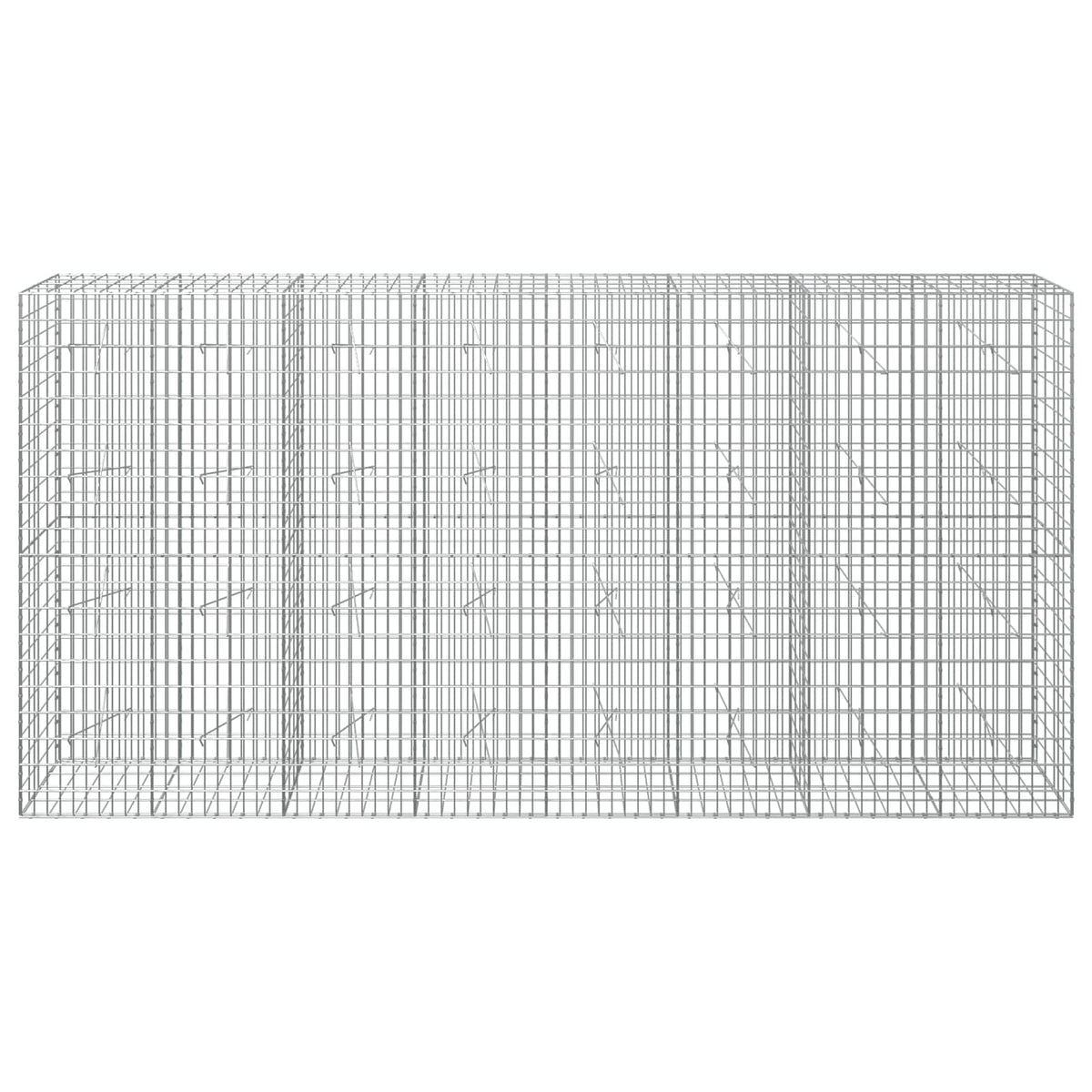 vidaXL Gabion with 5 mm Wire and 5x10 cm Mesh 400x20x200 cm 3