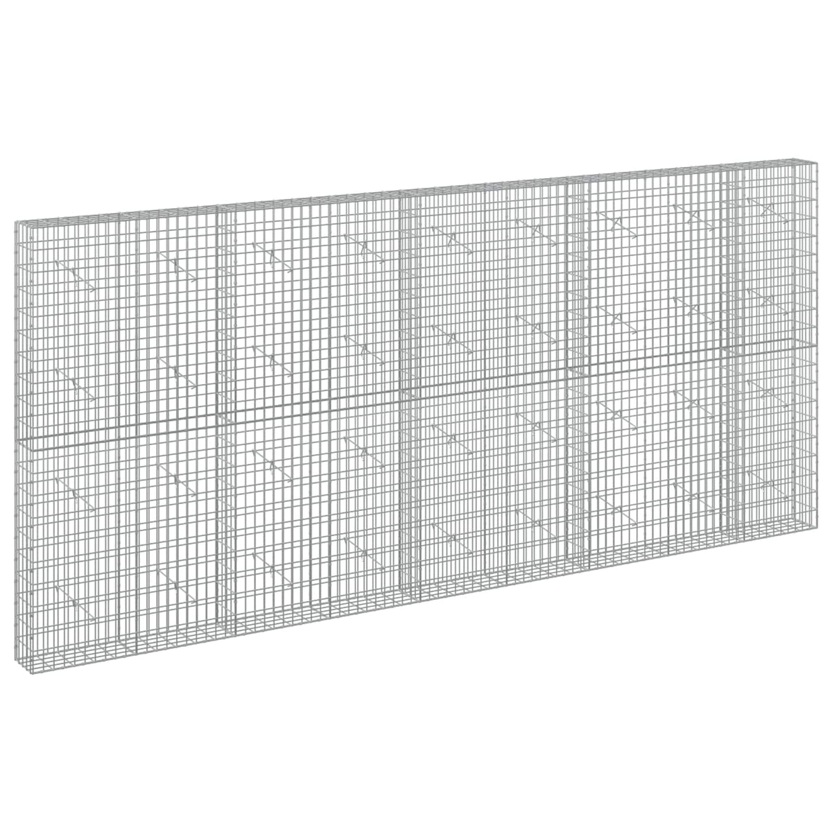 vidaXL Gabion with 5 mm Wire and 5x10 cm Mesh 450x20x200 cm 2
