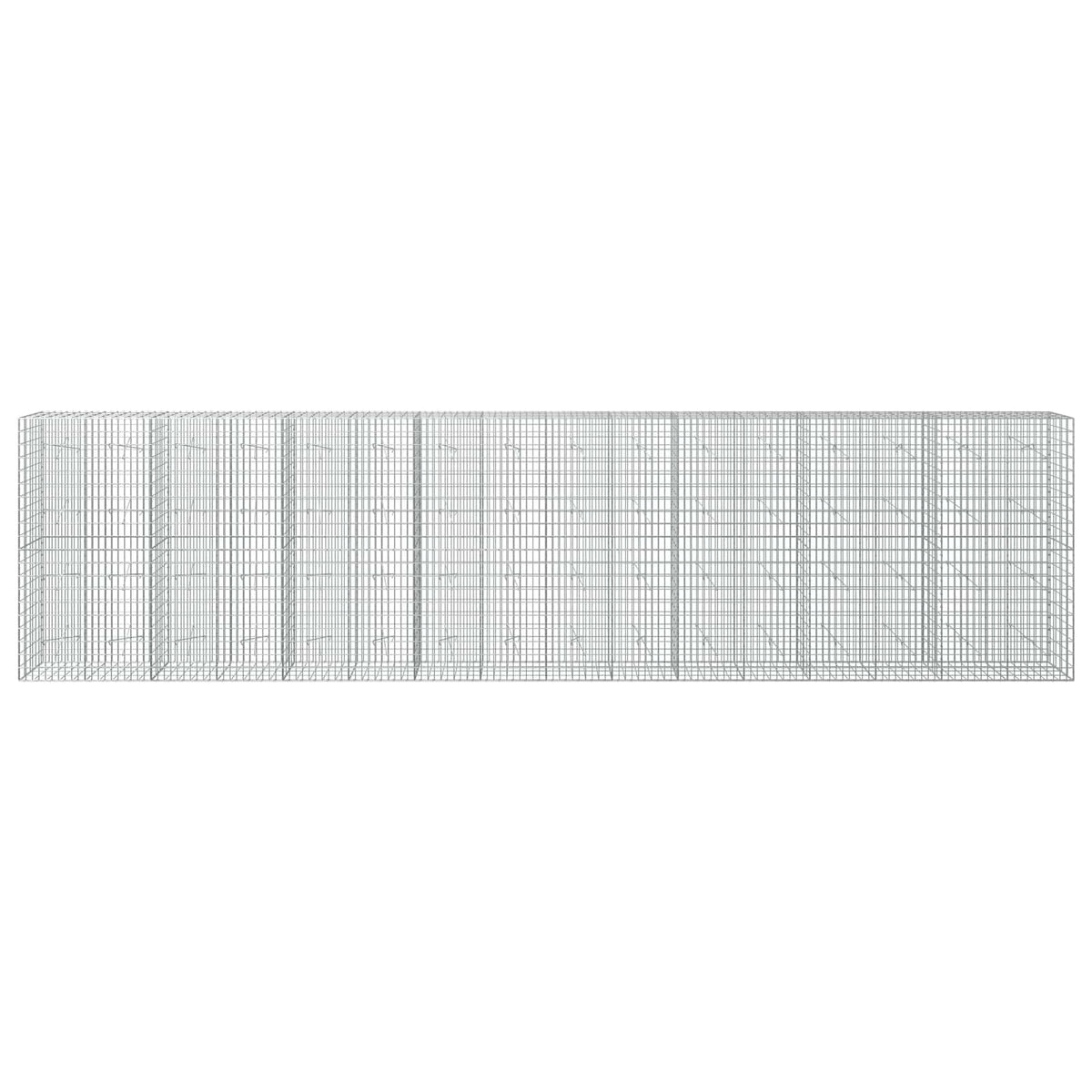 Gabion with 5 mm Wire and 5x10 cm Mesh 50x20x200 cm Height 200 cm Thickness 20 cm 50–1000 cm 800 cm