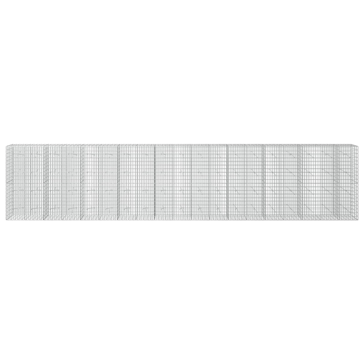 Gabion with 5 mm Wire and 5x10 cm Mesh 50x20x200 cm Height 200 cm Thickness 20 cm 50–1000 cm 950 cm