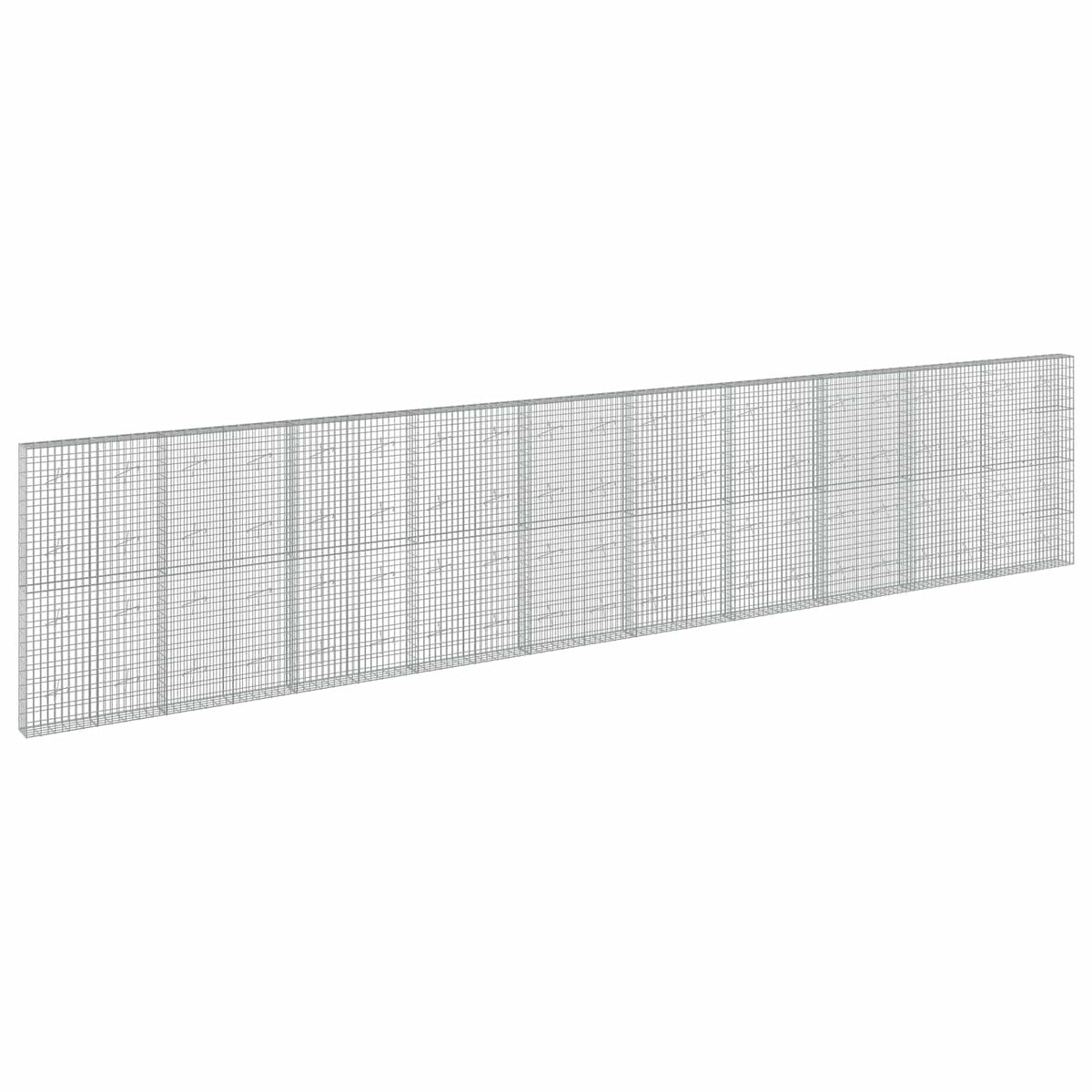 vidaXL Gabion with 5 mm Wire and 5x10 cm Mesh 1000x20x200 cm 2