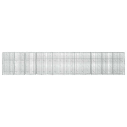 vidaXL Gabion with 5 mm Wire and 5x10 cm Mesh 1100x20x200 cm 3