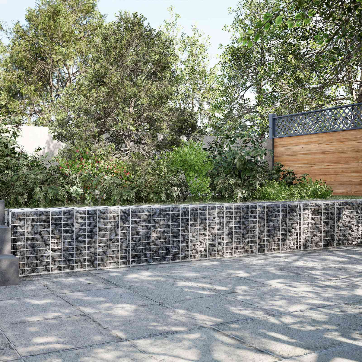 vidaXL Gabion with 5 mm Wire and 5x10 cm Mesh 1200x30x50 cm 1