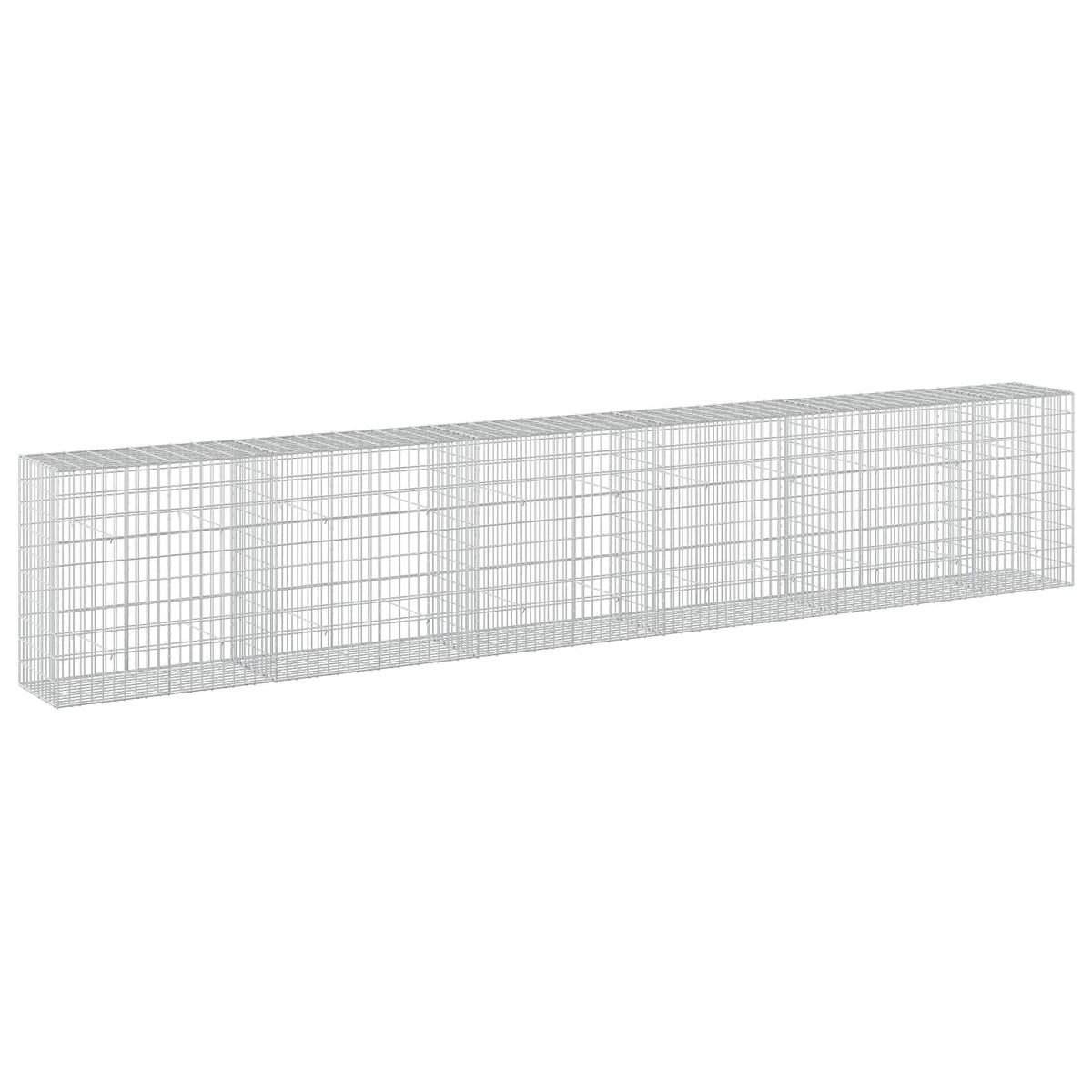 vidaXL Gabion with 5 mm Wire and 5x10 cm Mesh 550x50x100 cm 2