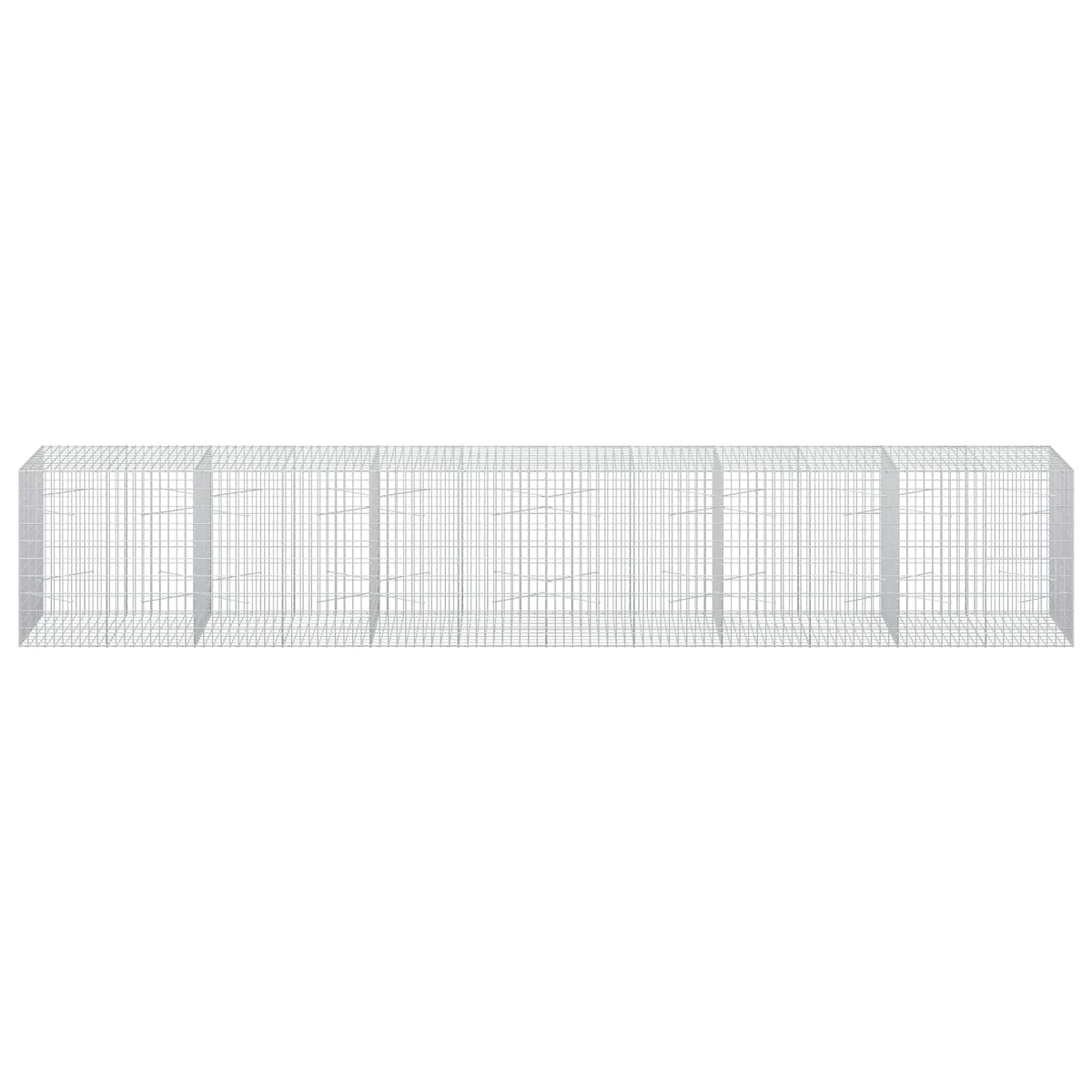 vidaXL Gabion with 5 mm Wire and 5x10 cm Mesh 600x100x100 cm 3