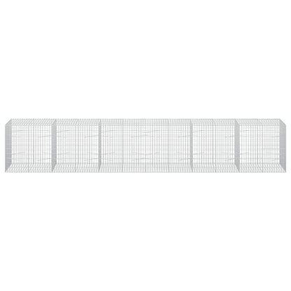 vidaXL Gabion with 5 mm Wire and 5x10 cm Mesh 600x100x100 cm 3