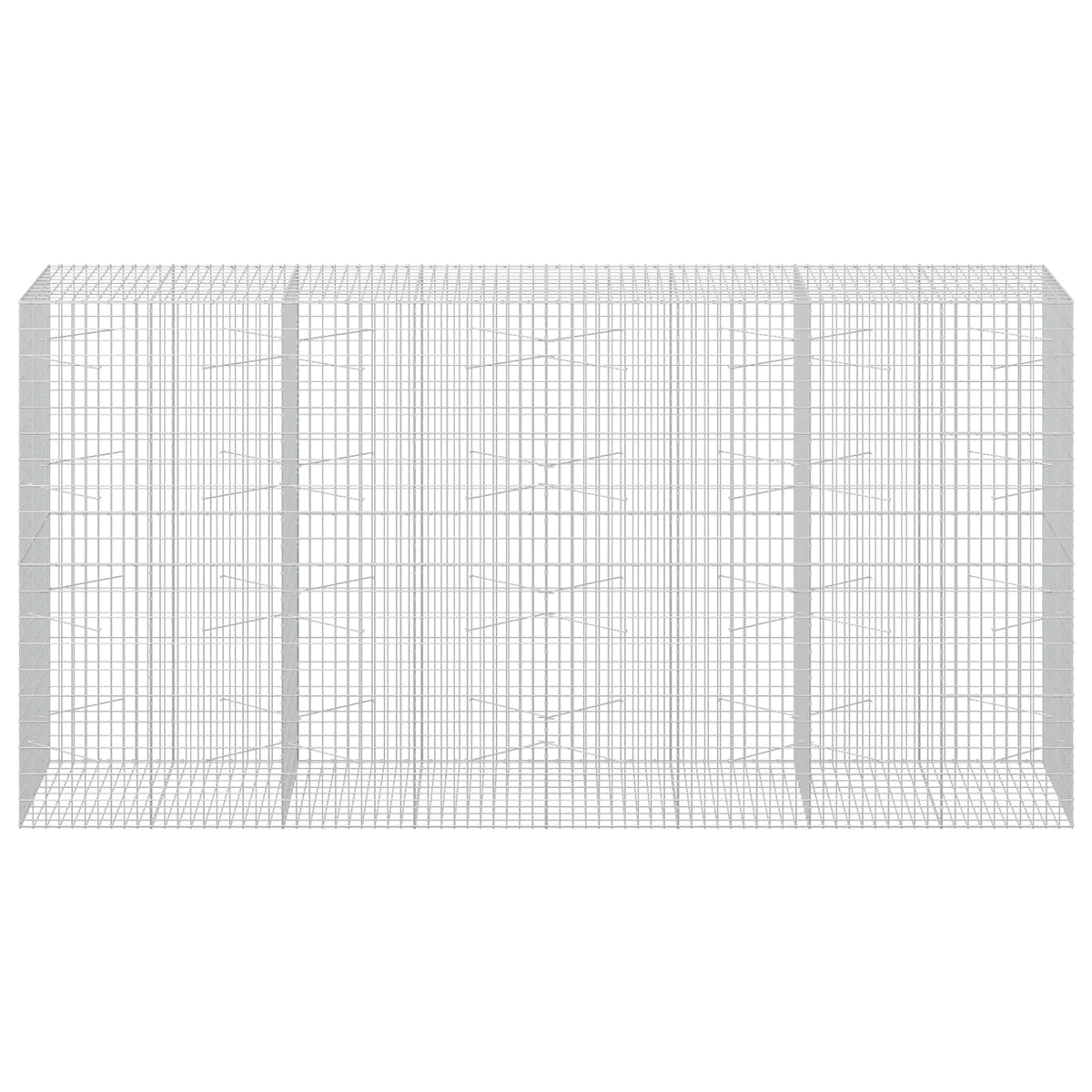 Gabion with 5 mm Wire and 5x10 cm Mesh 50x100x200 cm Height 200 cm Thickness 100 cm 50–1000 cm 400 cm