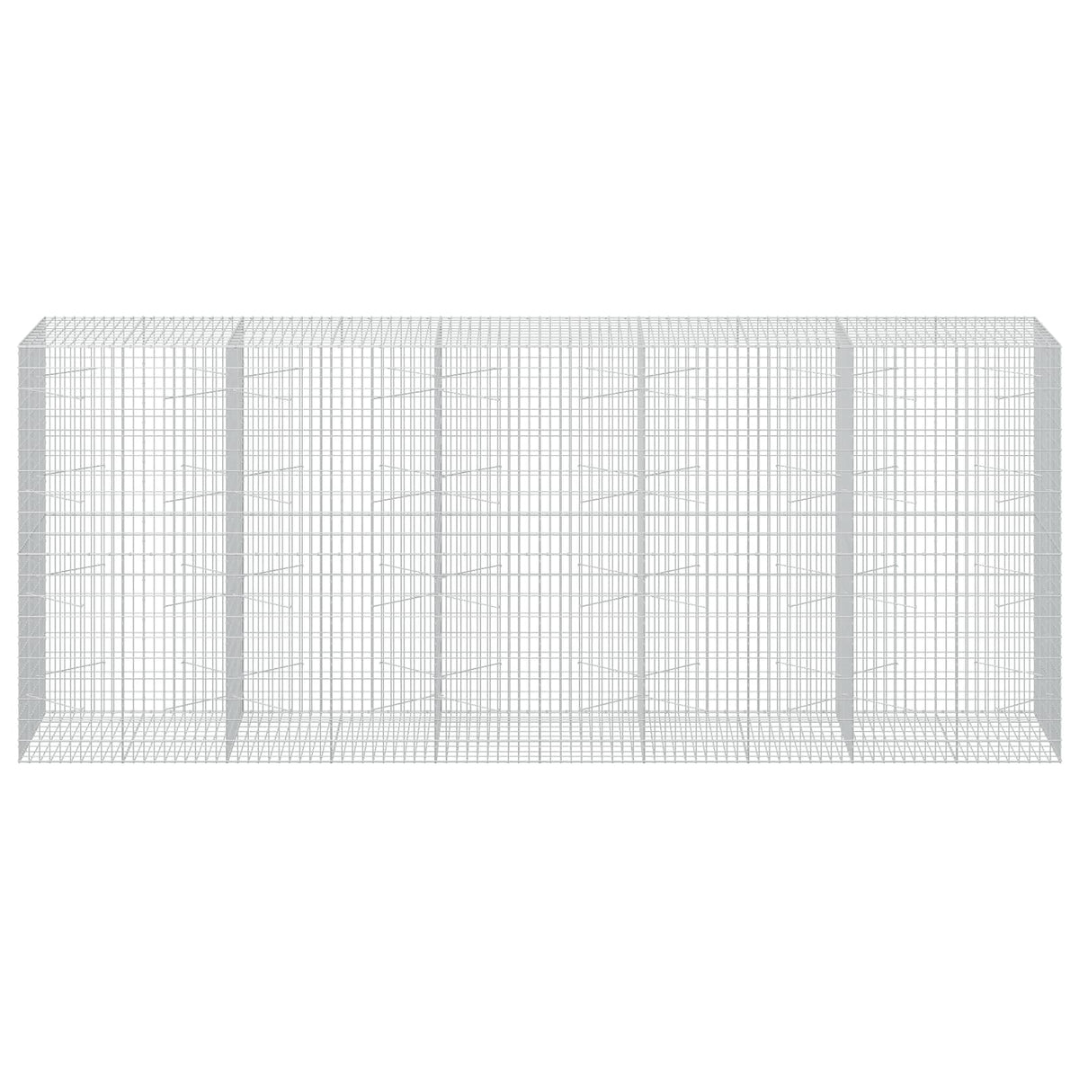 Gabion with 5 mm Wire and 5x10 cm Mesh 50x100x200 cm Height 200 cm Thickness 100 cm 50–1000 cm 500 cm