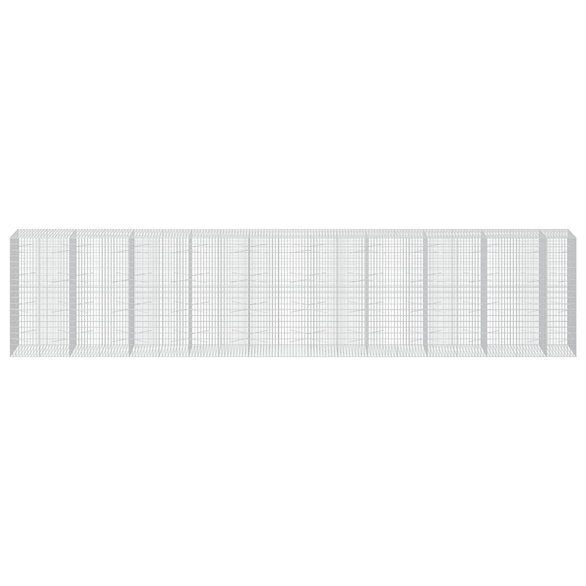 vidaXL Gabion with 5 mm Wire and 5x10 cm Mesh 950x100x200 cm 3