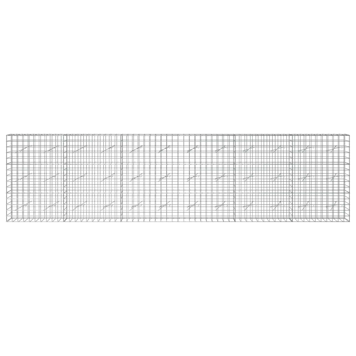vidaXL Gabion with 5 mm Wire and 10x10 cm Mesh 600x10x150 cm 3