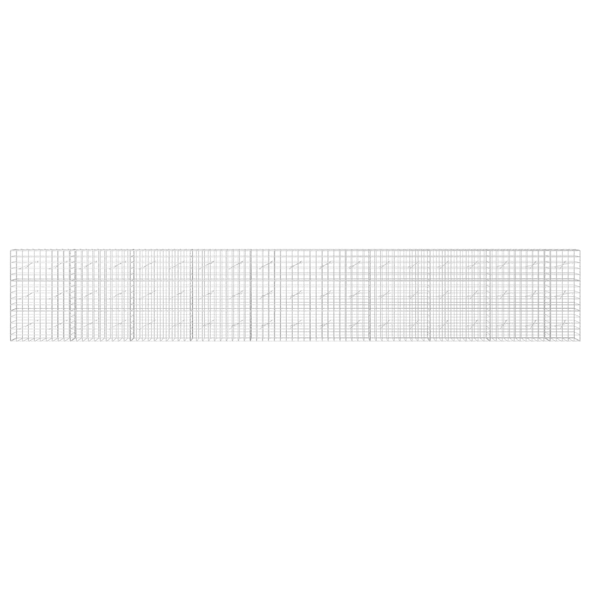 Gabion with 5 mm Wire and 10x10 cm Mesh 50x10x150 cm Height 150 cm Thickness 10 cm 50–1000 cm 950 cm