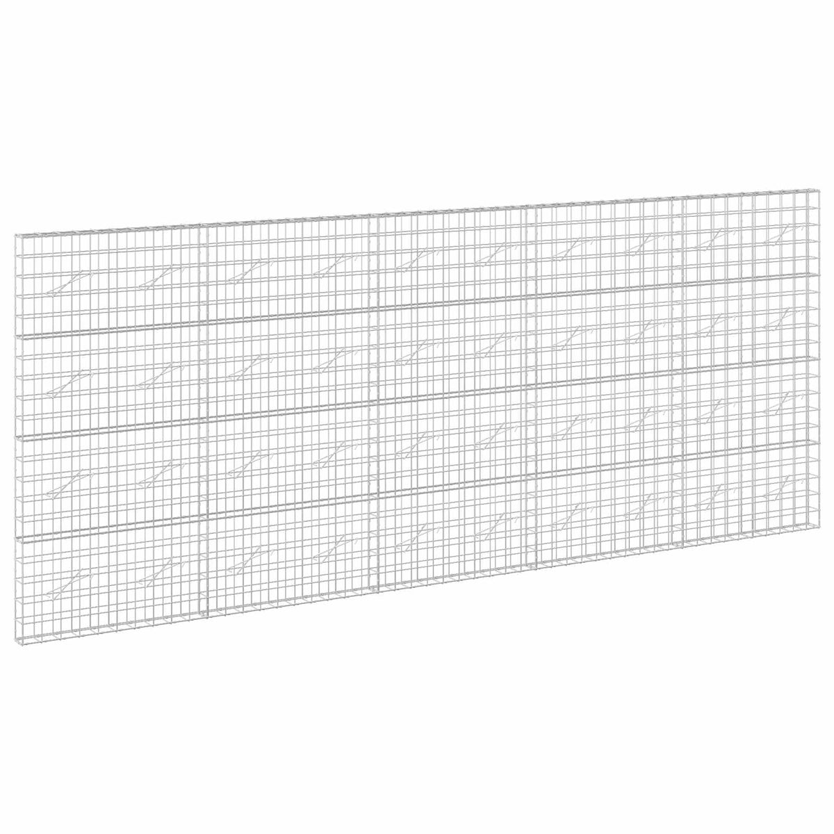 vidaXL Gabion with 5 mm Wire and 10x10 cm Mesh 500x10x200 cm 2