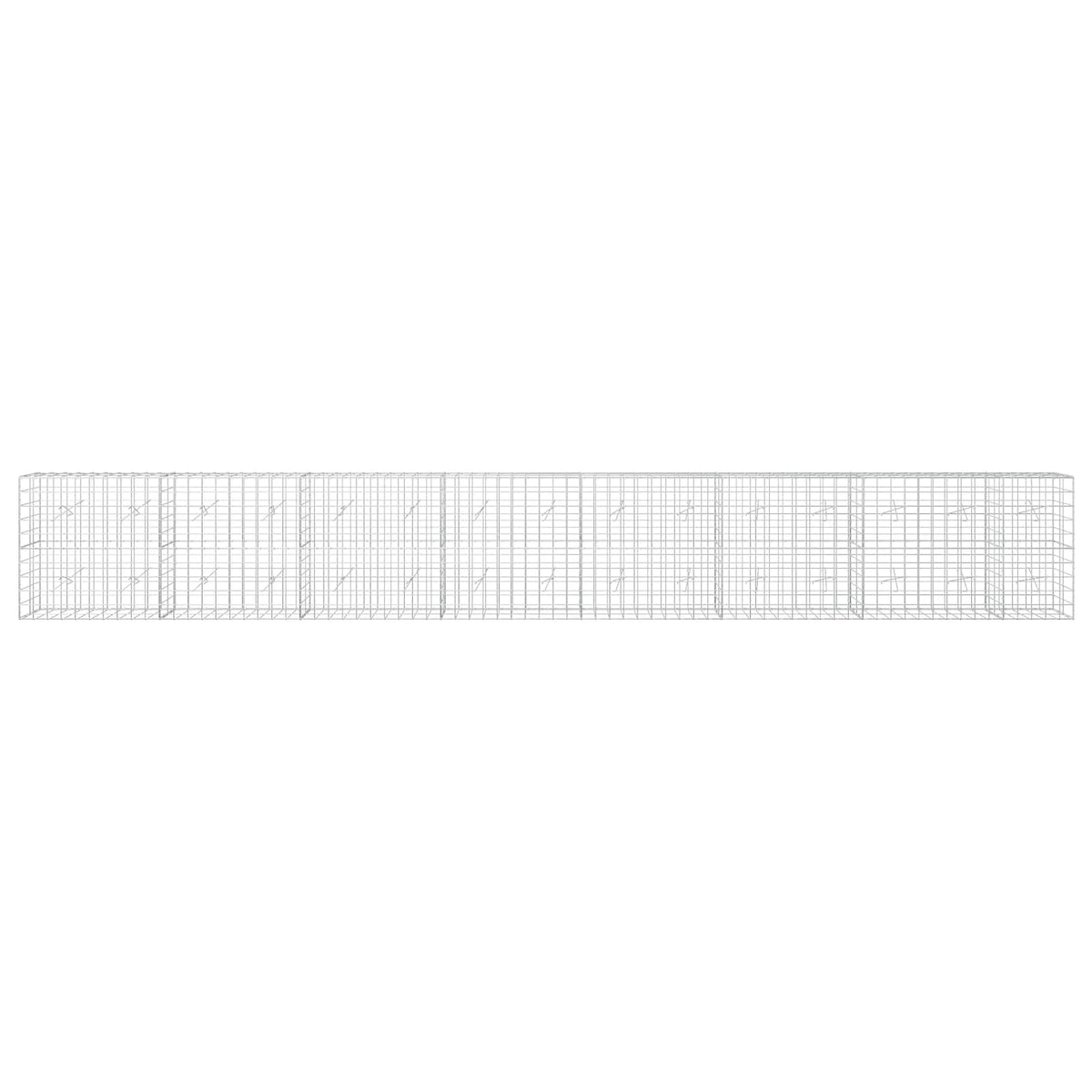 vidaXL Gabion with 5 mm Wire and 10x10 cm Mesh 750x20x100 cm 3
