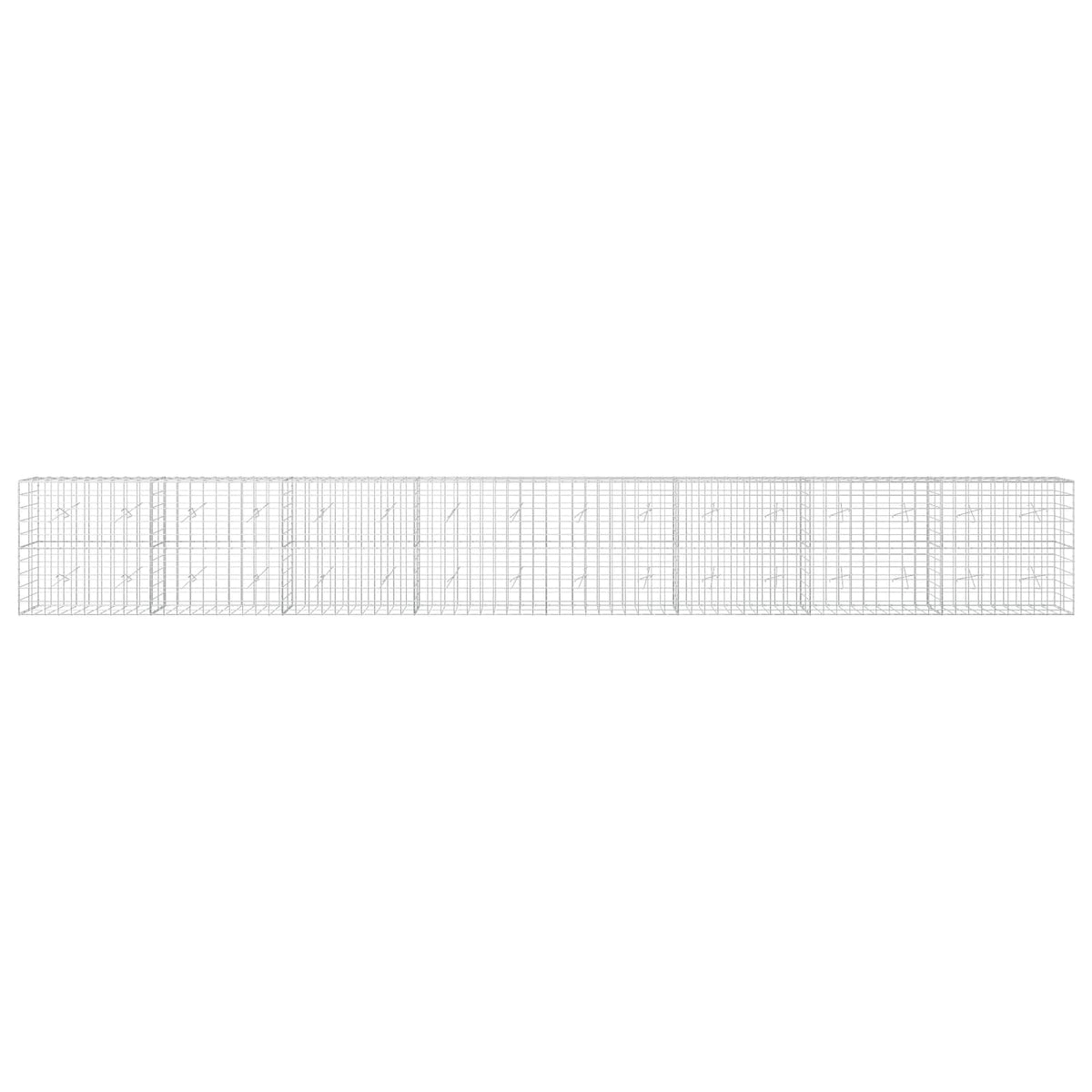 Gabion with 5 mm Wire and 10x10 cm Mesh 50x20x100 cm Height 100 cm Thickness 20 cm 50–1000 cm 800 cm