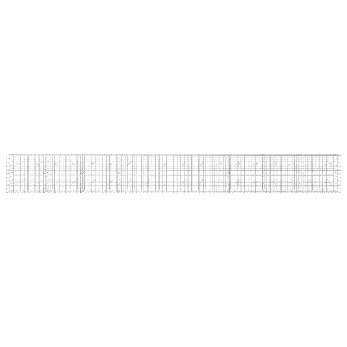 Gabion with 5 mm Wire and 10x10 cm Mesh 50x20x100 cm Height 100 cm Thickness 20 cm 50–1000 cm 900 cm