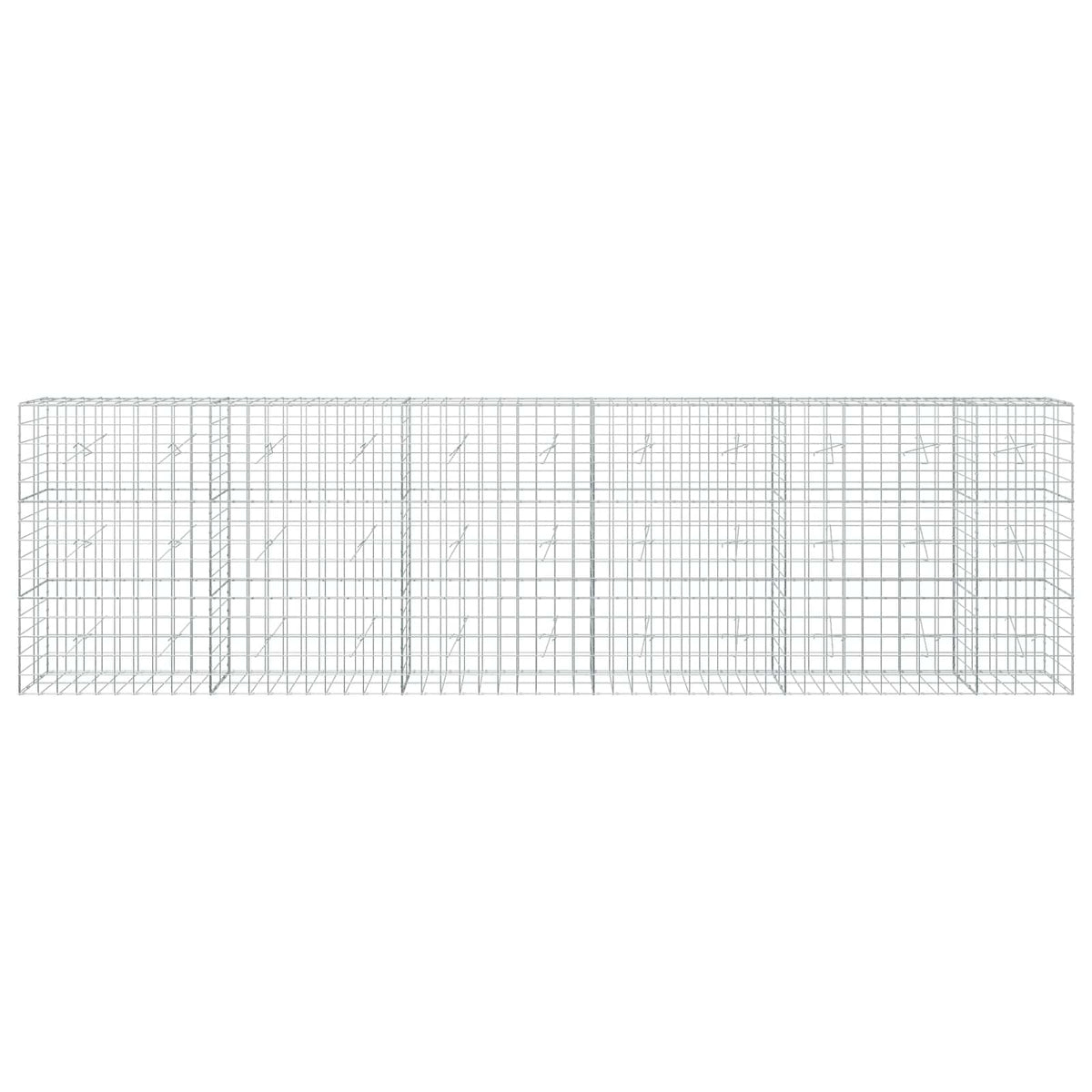 vidaXL Gabion with 5 mm Wire and 10x10 cm Mesh 550x20x150 cm 3