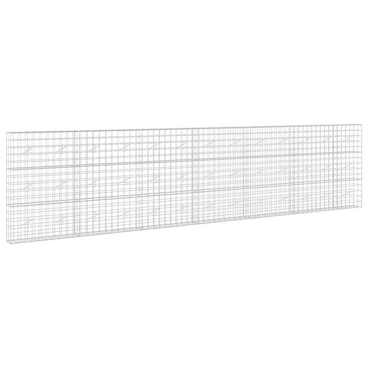 vidaXL Gabion with 5 mm Wire and 10x10 cm Mesh 650x20x150 cm 2