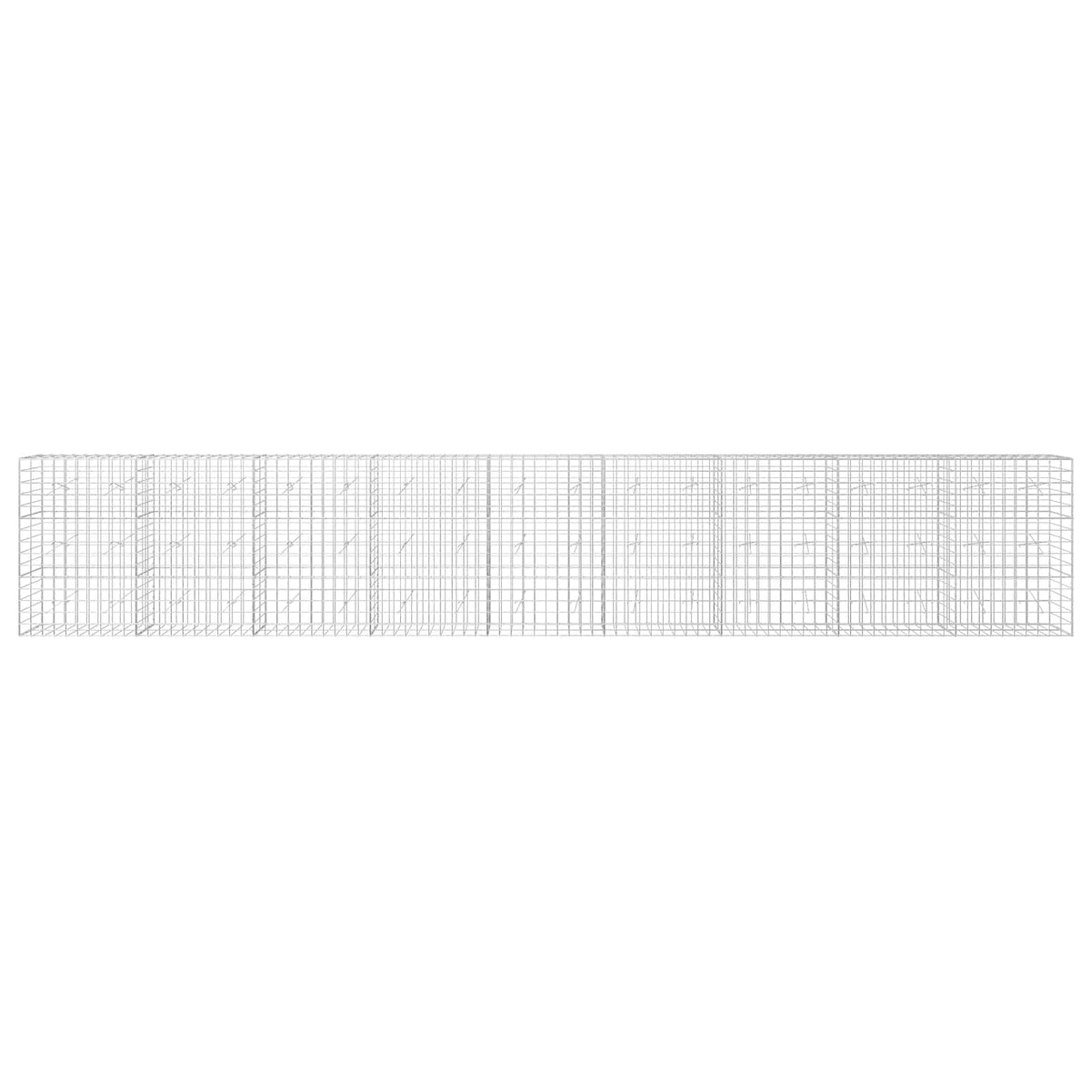vidaXL Gabion with 5 mm Wire and 10x10 cm Mesh 900x20x150 cm 3