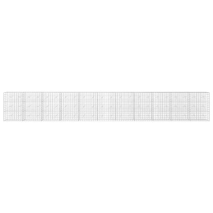 vidaXL Gabion with 5 mm Wire and 10x10 cm Mesh 1100x20x150 cm 3